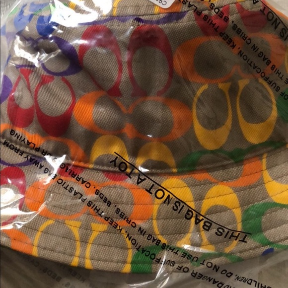 COACH Rainbow Signature Bucket Hat - Picture 2 of 2